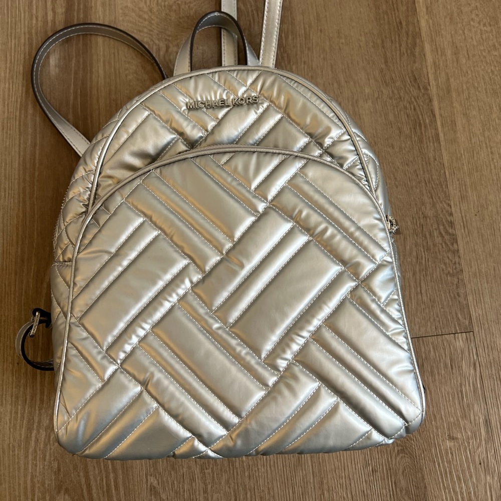 Silver MK backpack